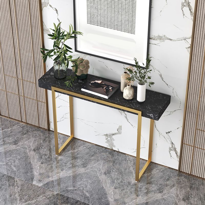 Console di console rettangolo in marmo glam