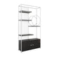 11.8" W Modern Metal Bookcase with Rectangular Shelves Etagere Bookshelf Clearhalo 'Bookcases' 'furn' 'furn_bookcases' 'Furniture' 'Office Furniture' 1200x1200_5a685c84-6e12-4df9-8d10-83faf76793fe