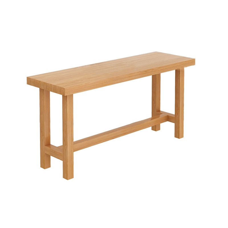 Modern Beige Wood Bar Dining Table Rectangle Indoor Bistro Table with Footrest Clearhalo 'Bar Furniture' 'Bar Tables' 'bar_tables' 'furn' 'furn_bar_tables' 'Furniture' 'furniture_bar_tables' 'Kitchen & Dining Furniture' 1200x1200_5a69070e-ae91-41cf-aec1-bfab1923a061