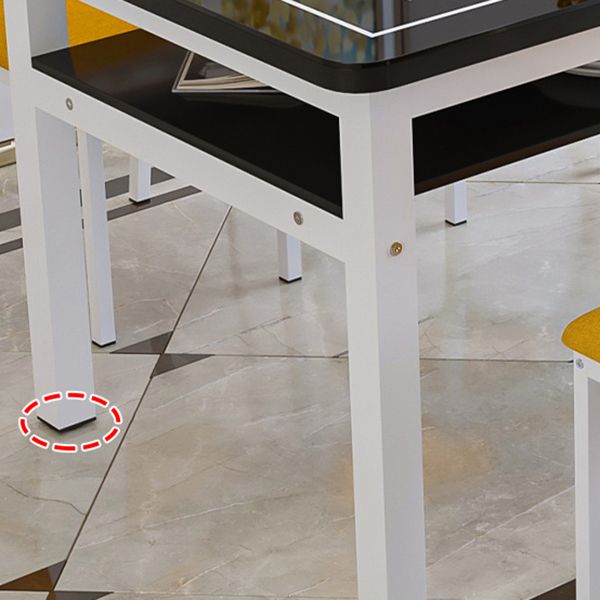 Modern Tempered Glass Desktop Rectangle Dining Table for Dining Room Clearhalo 'Dining Tables & Seating' 'Dining Tables' 'dining_table' 'furn' 'furn_dining_table' 'Furniture' 'Kitchen & Dining Furniture' 1200x1200_5a69594e-1f76-46fc-98db-5ac2976cea7e