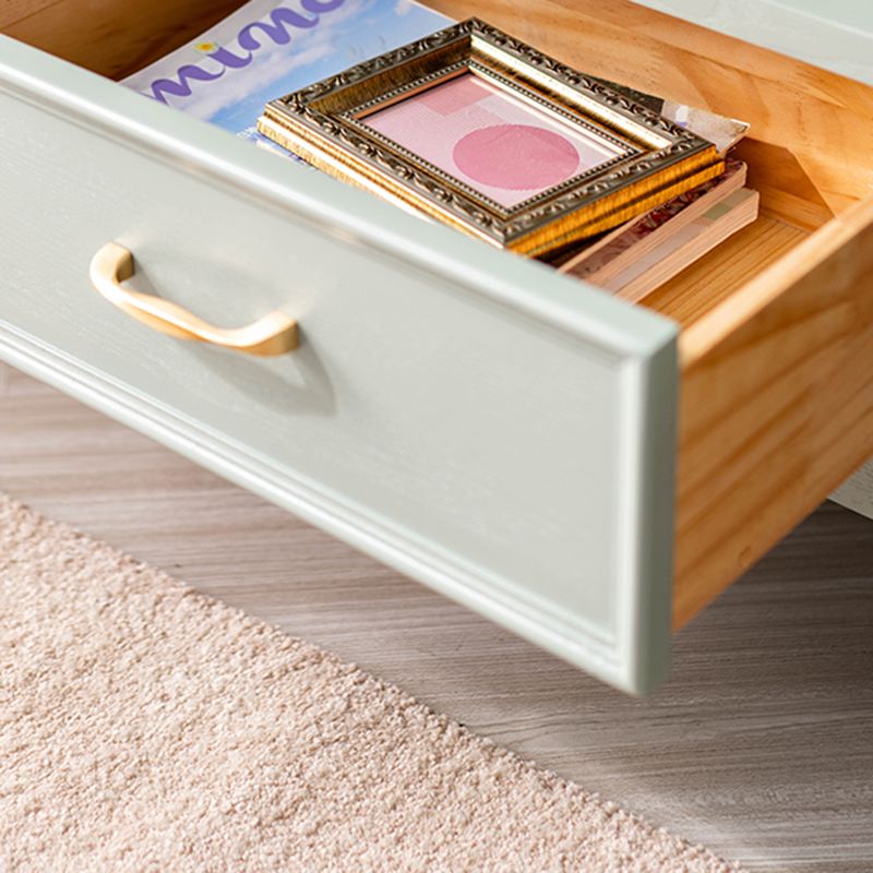 モダンオークストレージキャビネットガラスドアリビングルーム用の引き出し付きキャビネットを表示