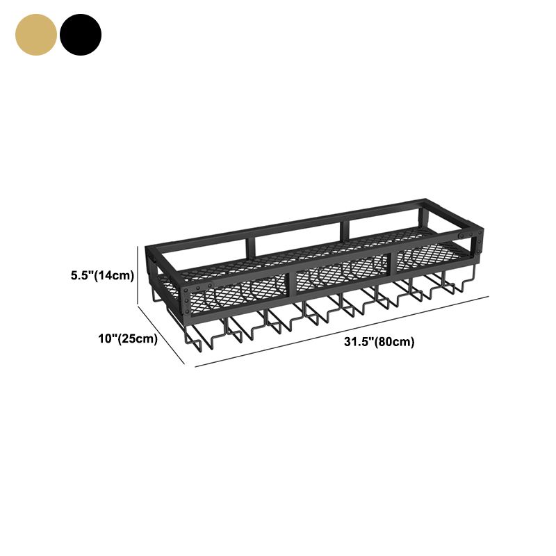 Metal Modern Wine Holder Rack Wall Mounted Wine Bottle & Glass Rack with Stemware Holder Clearhalo 'furn' 'furn_wine_racks' 'Furniture' 'Kitchen & Dining Furniture' 'Wine Racks' 'wine_racks' 1200x1200_5a6ac69b-656d-4792-a853-821e16df2288