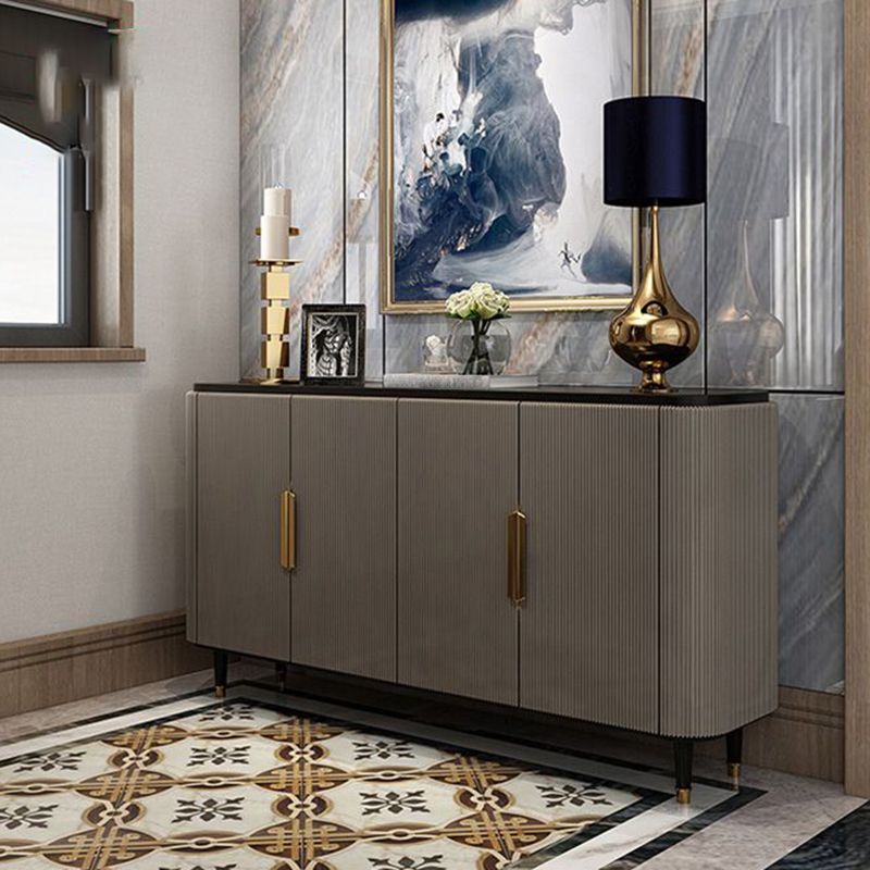 Modern Standard Accent Cabinet Wood Bar Pulls 4 - Doors Cabinet Clearhalo 'Cabinets & Chests' 'cabinets_chests' 'furn' 'furn_cabinets_chests' 'Furniture' 'Living Room Furniture' 1200x1200_5a6b6d82-f08c-4df5-8848-01ebdd9b0775