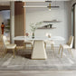 Rectangle Traditional Luxury Dining Table Sintered Stone Table with White Pedestal Base Clearhalo ' dining_table' 'Dining Tables & Seating' 'Dining Tables' 'furn' 'furn_dining_table' 'Furniture' 'furniture_dining_table' 'Kitchen & Dining Furniture' 'kitchen&dining_furn' 'kitchen' 'kitchen_dining_table' 1200x1200_5a6b9027-67cb-4060-927f-b4b8a575c600