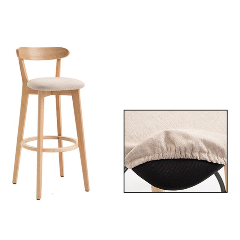Scandinavian Matte Finish Solid Wood Bar Stool Dessert Shop Footrest Stool Clearhalo 'Bar Furniture' 'Bar Stools' 'bar_stools' 'furn' 'furn_bar_stools' 'Furniture' 'furniture_bar_stools' 'Kitchen & Dining Furniture' 1200x1200_5a6cbab3-d763-468a-84f0-86a4ea036e3c