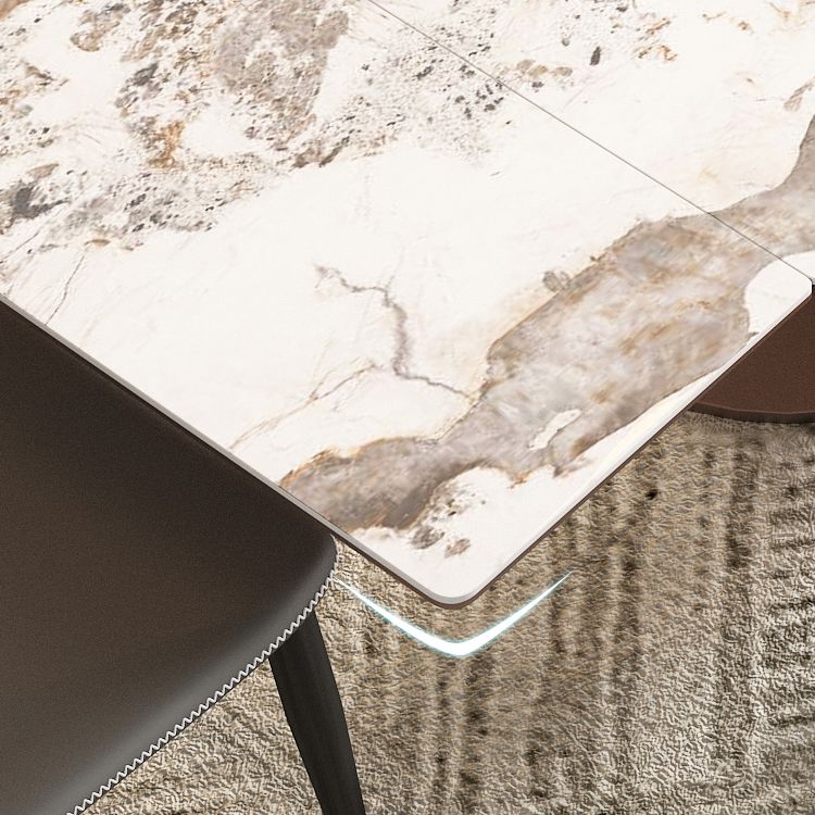 Contemporary 1/4/5/7 Pieces Dining Set Rectangle Dining Table with Pedestal Base Clearhalo 'Dining Room Sets' 'Dining Tables & Seating' 'dining_room_set' 'furn' 'furn_dining_room_set' 'Furniture' 'furniture_dining_room_set' 'Kitchen & Dining Furniture' 'kitchen&dining_furn' 'kitchen' 1200x1200_5a6d454d-79d7-4857-96ef-8338dced6f7c