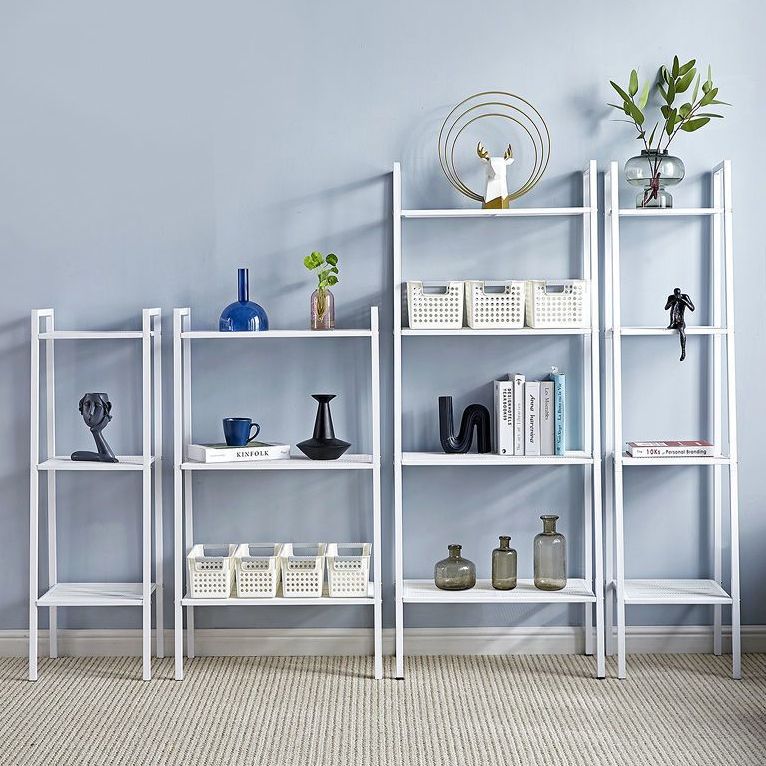 モダンなスタイルの本棚はしごオープンバックメタル本棚家のための