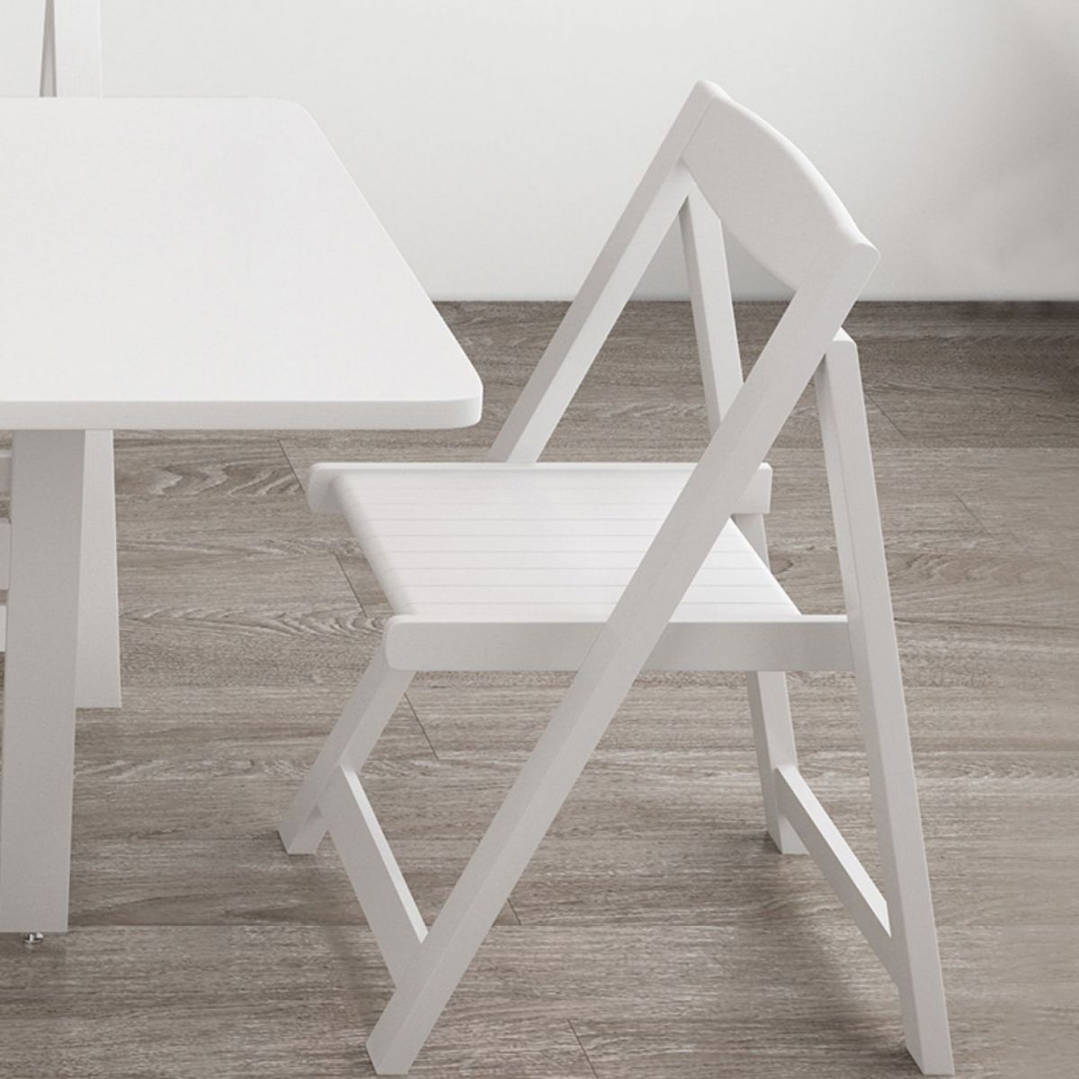 1/3 pezzo di rettangolo a forma di pranzo mobili set in bianco