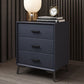 23.62" Tall Faux Leather Night Table 3-drawer Bedside Cabinet with Legs Clearhalo 'Bedroom Furniture' 'furn' 'furn_night_stand' 'Furniture' 'night_stand' 'Nightstands' 1200x1200_5a6e073f-1190-43a1-9180-a4564ab3f045