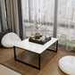Glam Sled Coffee Table Set Slate Rectangular Coffee Table for Home Clearhalo 'Coffee & Accent Tables' 'Coffee Tables' 'coffee_tables' 'furn' 'furn_coffee_tables' 'Furniture' 'Living Room Furniture' 1200x1200_5a6f7071-2eea-4396-899b-03e684cae86d