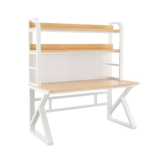 Contemporary Dormitory Writing Desk Sled Base Office Desk with Storage Shelves Clearhalo 'furn' 'furn_office_desk' 'Furniture' 'Office Desks' 'Office Furniture' 'office_desk' 1200x1200_5a710eff-ae1b-4486-a565-76727f1c960e