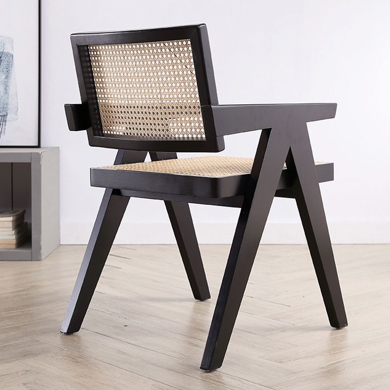 Traditional Wood Dining Chair Coffee Shop Cane Back Dining Chair with Arm Clearhalo ' kitchen&dining_furn' 'Dining Chairs' 'Dining Tables & Seating' 'dining_chair' 'furn' 'furn_dining_chair' 'Furniture' 'furniture_dining_chair' 'Kitchen & Dining Furniture' 'kitchen' 1200x1200_5a715f52-77bf-4bfc-89ed-453a6fe72e45