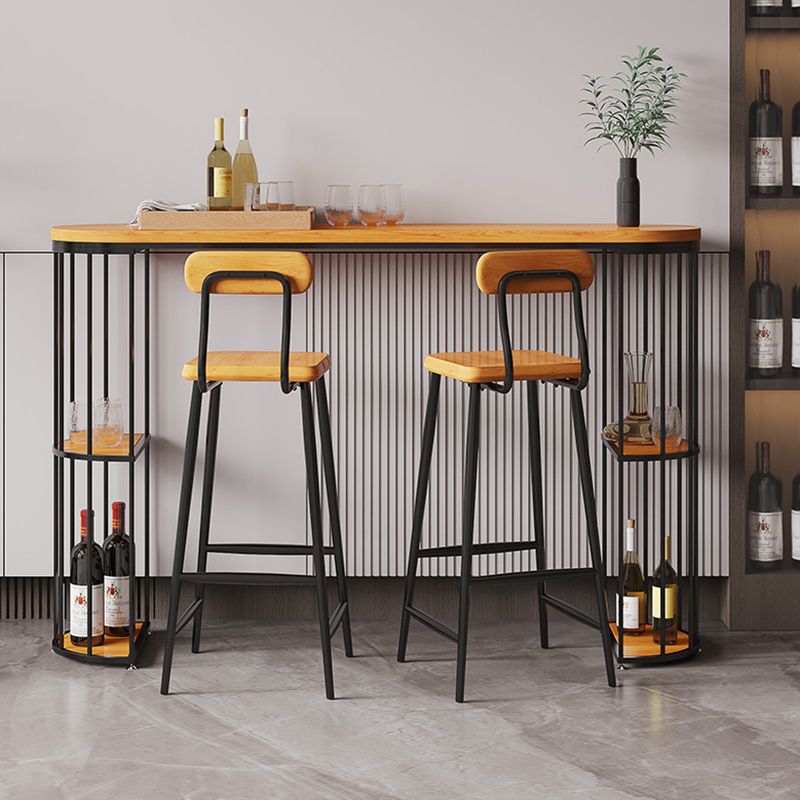 Modern Wood Counter Table 1/3 Pieces Bar Table Set with High Stools for Living Room Clearhalo 'Bar Furniture' 'furn' 'furn_home_bar_bar_sets' 'Furniture' 'Home Bars & Bar Sets' 'home_bar_bar_sets' 'Kitchen & Dining Furniture' 1200x1200_5a728d30-0be1-46b6-b4a6-97c0a71cd0a2