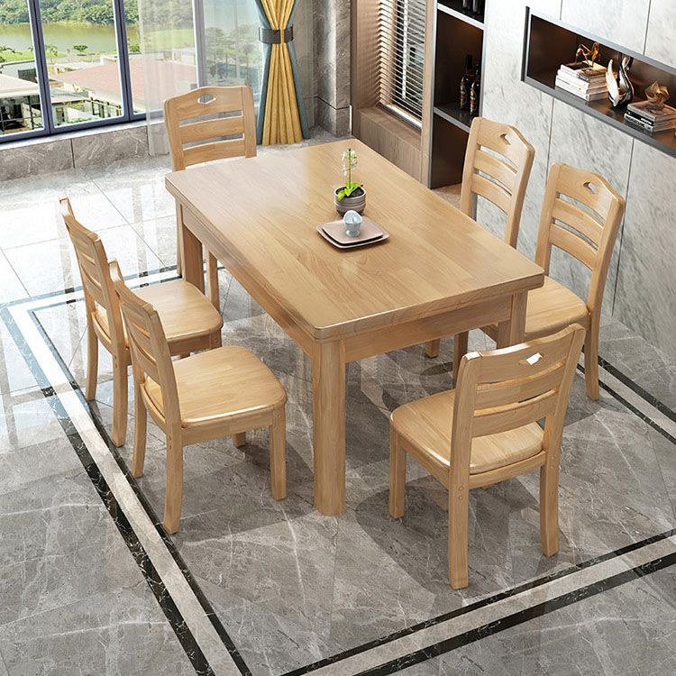 Solid Wood Dining Table Rectangle Dining Table for Dining Room Clearhalo 'Dining Tables & Seating' 'Dining Tables' 'dining_table' 'furn' 'furn_dining_table' 'Furniture' 'Kitchen & Dining Furniture' 1200x1200_5a743c6e-f2b1-4969-9dec-1b32d5968e80