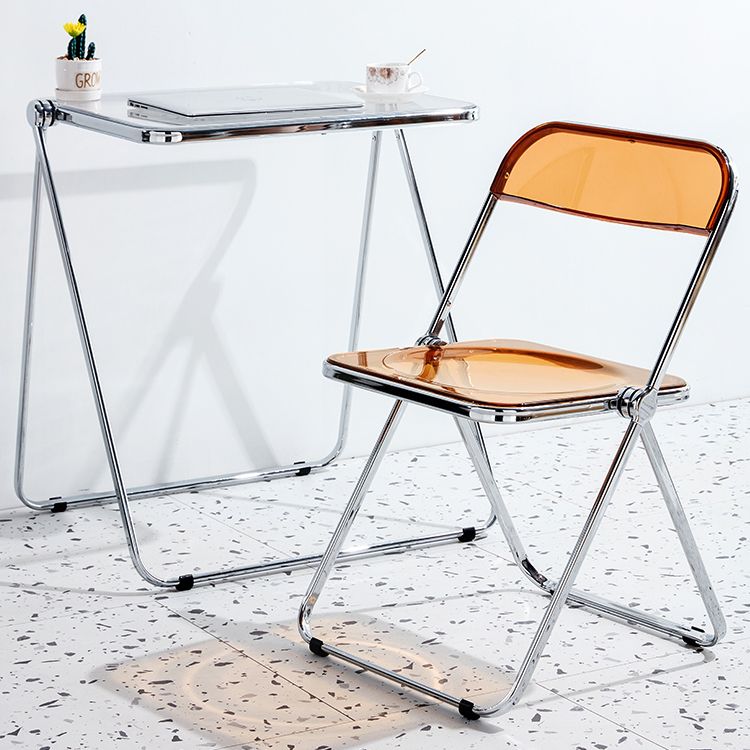 Contemporary Metal Dining Armless Chair Open Back Single Dining Side Chair Clearhalo ' kitchen&dining_furn' 'Dining Chairs' 'Dining Tables & Seating' 'dining_chair' 'furn' 'furn_dining_chair' 'Furniture' 'furniture_dining_chair' 'Kitchen & Dining Furniture' 'kitchen' 1200x1200_5a757e89-f688-40ba-8a89-27ede91b842a