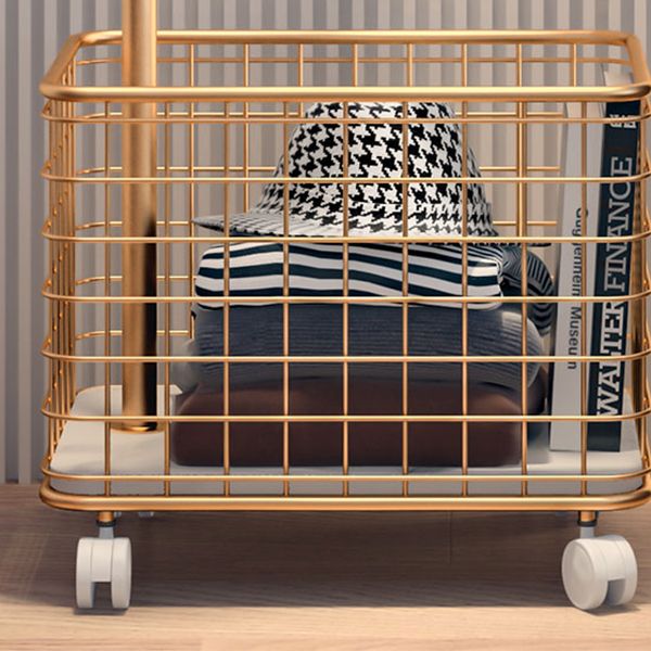 Rastrellino per gancio metallico con pentola da letto contemporanea con deposito