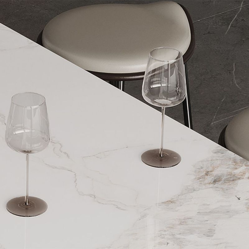 1/5 Pieces Modern Rectangle Sintered Stone Top Counter Table with High Stools