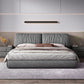 Modern Style Upholstered Headboard Grey Imitation Leather Bed Clearhalo 'Bedroom Furniture' 'Beds' 'furn' 'furn_beds' 'Furniture' 1200x1200_5a76d122-e898-4d7d-96ac-3c77ce5ab4d7