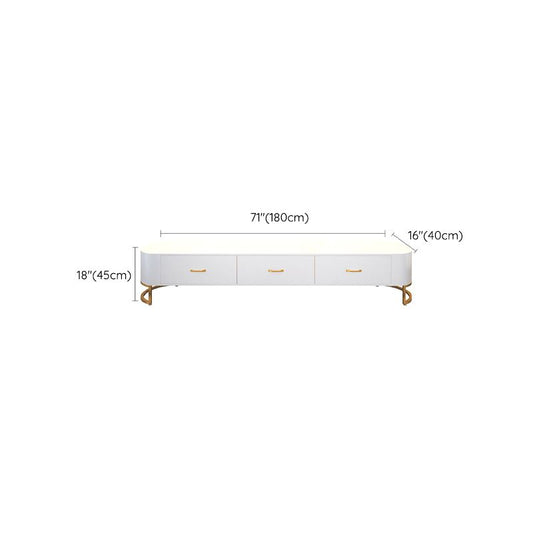 Glam 16" W TV Media Stand Enclosed Storage TV Stand Console with Drawers