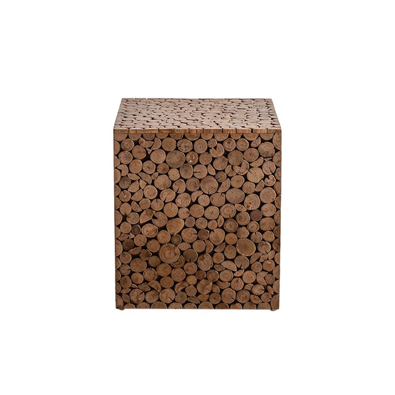 Rustic Solid Wood Side Table Square Distressed Brown Accent Side Table Clearhalo 'Coffee & Accent Tables' 'End & Side Tables' 'end_side_tables' 'furn' 'furn_end_side_tables' 'Furniture' 'Living Room Furniture' 1200x1200_5a77a391-a979-453b-9e98-5f6fde7ed484