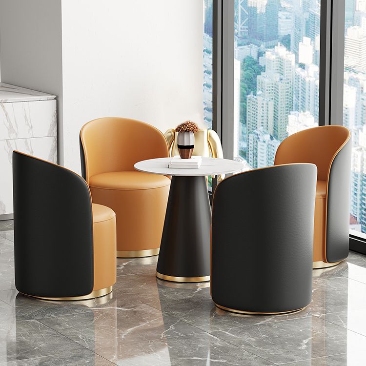 Moderne stijl gesinterde stenen dinerset rond 1/3/5 stukken eetgelegenheid set voor thuisgebruik