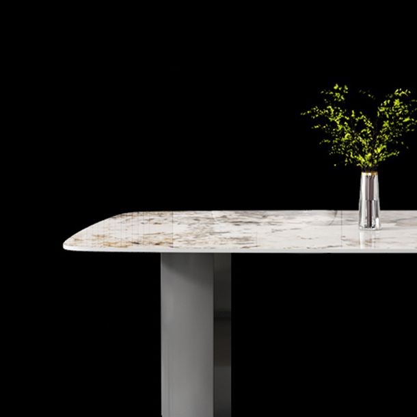 Modern Sintered Stone Dining Set Rectangle 1/2/5/7 Pieces Dining Area Table Set