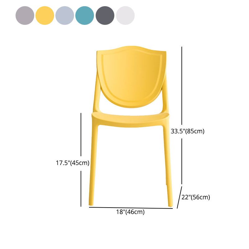 Modern Style Chair Dining Armless Chairs with Plastic Legs for Kitchen Clearhalo ' kitchen&dining_furn' 'Dining Chairs' 'Dining Tables & Seating' 'dining_chair' 'furn' 'furn_dining_chair' 'Furniture' 'furniture_dining_chair' 'Kitchen & Dining Furniture' 'kitchen' 1200x1200_5a79cacb-ce1f-4a99-aed5-6c1190ce4c37