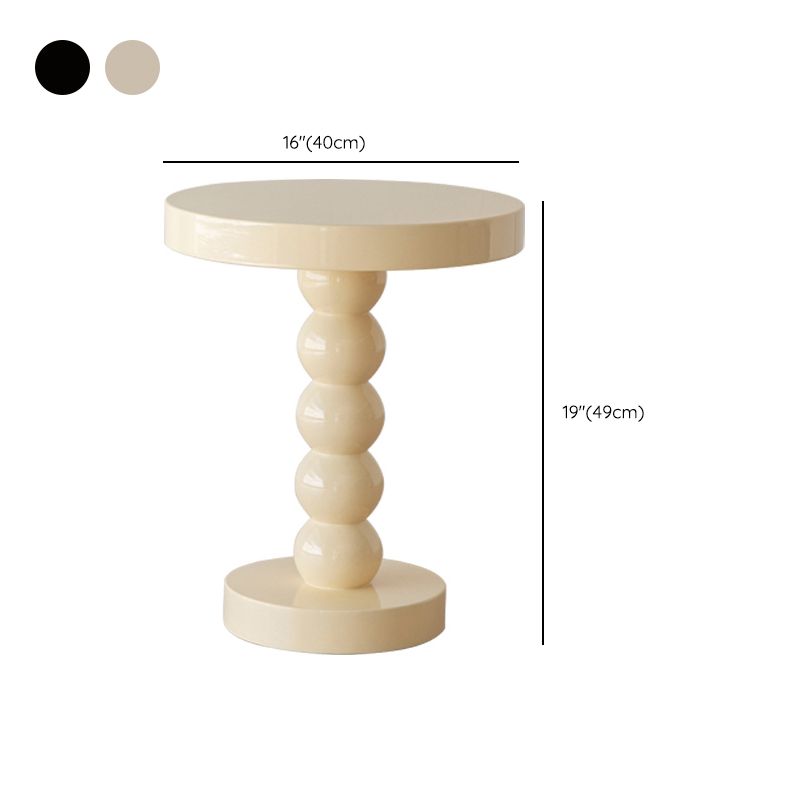 Tavolo da ginnastica laterale contemporanea tondo per il soggiorno in legno in legno massiccio