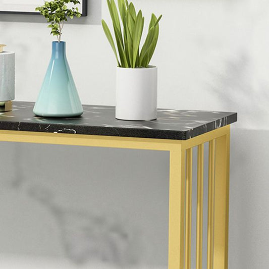 Modern Bar Dining Table Rectangle Bar Height Cocktail Table in Iron Base Clearhalo 'Bar Furniture' 'Bar Tables' 'bar_tables' 'furn' 'furn_bar_tables' 'Furniture' 'furniture_bar_tables' 'Kitchen & Dining Furniture' 1200x1200_5a7d8265-9343-425f-b692-194fab4de50d