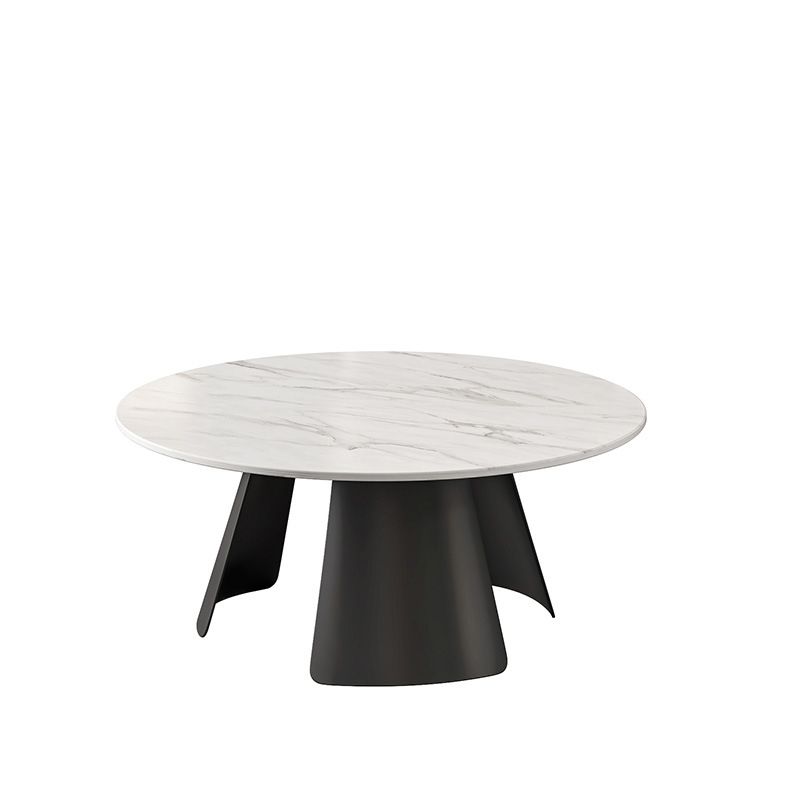Contemporary Coffee Table Round Faux Marble Cocktail Table Clearhalo 'Coffee & Accent Tables' 'Coffee Tables' 'coffee_tables' 'furn' 'furn_coffee_tables' 'Furniture' 'furniture_coffee_tables' 'Living Room Furniture' 1200x1200_5a7dcf4e-4298-4a4e-9eef-846ec6d2f24a