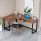 L-Form Solid Pine Writing Table Industrial Home Working Table