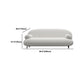 Pillow Top Arm Sofa Modern Wool 29.9-Inch High Sofa in White