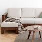 Storage No Distressing Tight Seat Square Arm Wood Solid Color Sofa