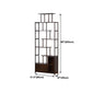 Espresso Shelf Bookcase with Doors Open Back Bookshelf for Office
