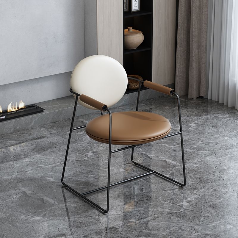 Lederpolsterer Armstuhl König Louis Back Stuhl für Esszimmer