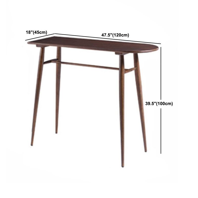 Table de table de bar en bois en chêne moderne 1/2 pièces comptoir en bois avec tabourets en cuir