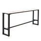 Glam Rectangle Bar Table Set 1/4/7 Pcs Iron Frame Bar Table and Upholstered Stools Clearhalo 'Bar Furniture' 'furn' 'furn_home_bar_bar_sets' 'Furniture' 'Home Bars & Bar Sets' 'home_bar_bar_sets' 'Kitchen & Dining Furniture' 1200x1200_5a84a734-dbc5-49c2-8c4c-6df954c2fb8f
