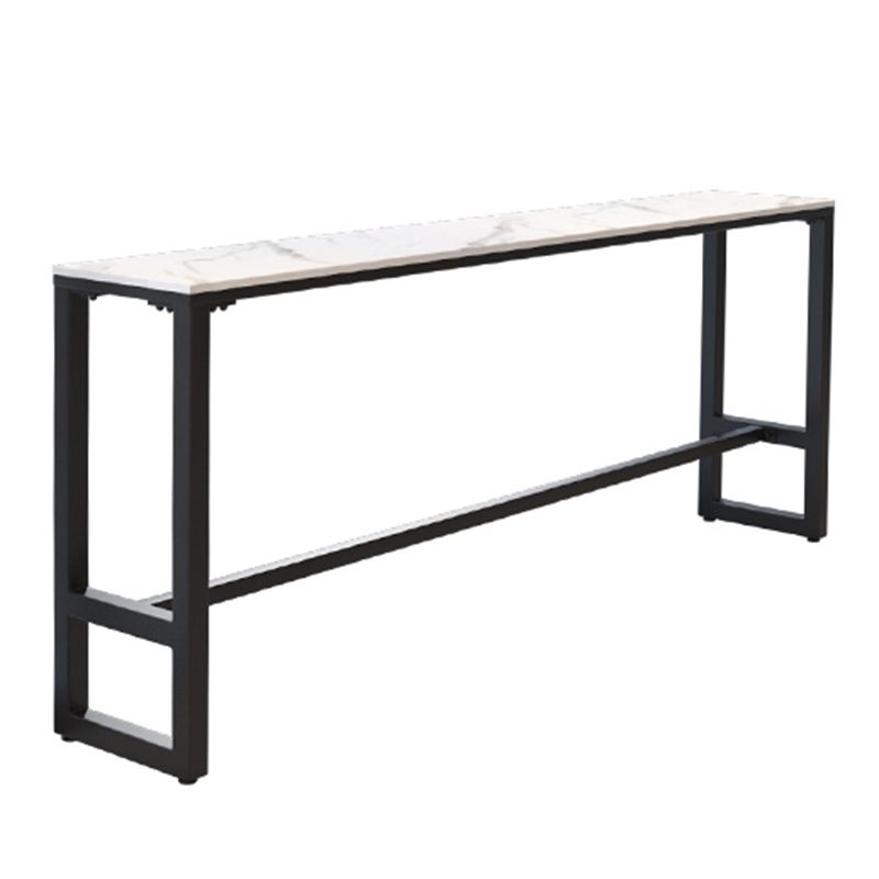Glam Rectangle Bar Table Set 1/4/7 Pcs Iron Frame Bar Table and Upholstered Stools Clearhalo 'Bar Furniture' 'furn' 'furn_home_bar_bar_sets' 'Furniture' 'Home Bars & Bar Sets' 'home_bar_bar_sets' 'Kitchen & Dining Furniture' 1200x1200_5a84a734-dbc5-49c2-8c4c-6df954c2fb8f