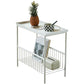 21.65" Tall Metal End Table Tray Top Accent Side Table with Storage