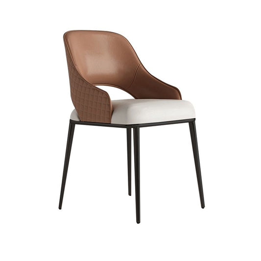 Silla lateral tapizada estilo glamour de acento de comedor abierto