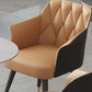 Glam Metal Arm Dining Chair Faux Leather Side Chair for Restaurant Use Clearhalo ' kitchen&dining_furn' 'Dining Chairs' 'Dining Tables & Seating' 'dining_chair' 'furn' 'furn_dining_chair' 'Furniture' 'furniture_dining_chair' 'Kitchen & Dining Furniture' 'kitchen' 1200x1200_5a870cc0-46a3-483c-99fc-a02190a46904