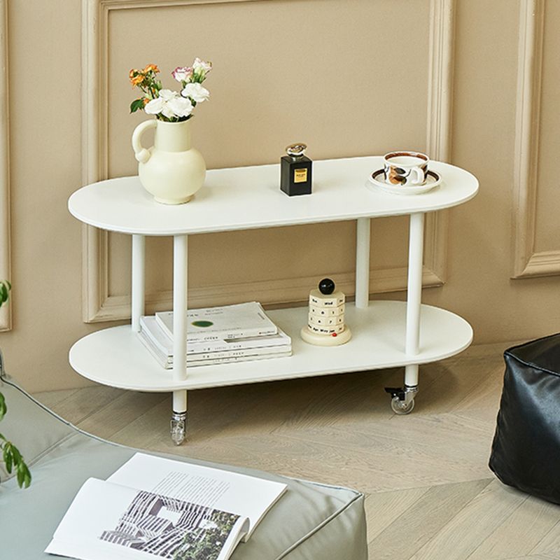 Wood Oval End Table with 4 Legs Base Storage Living Room Corner Table Clearhalo 'Coffee & Accent Tables' 'End & Side Tables' 'end_side_tables' 'furn' 'furn_end_side_tables' 'Furniture' 'Living Room Furniture' 1200x1200_5a87bec2-d198-44be-a83f-bc702d8863cb