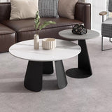 No Distressing End Table Modern Marble Living Room Side Table
