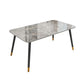 Modern Stone Rectangle Dining Table 1/5/7 Pieces Dining Set for Dining Room