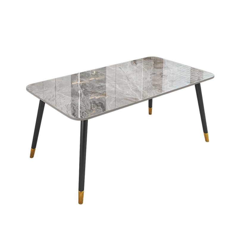 Modern Stone Rectangle Dining Table 1/5/7 Pieces Dining Set for Dining Room
