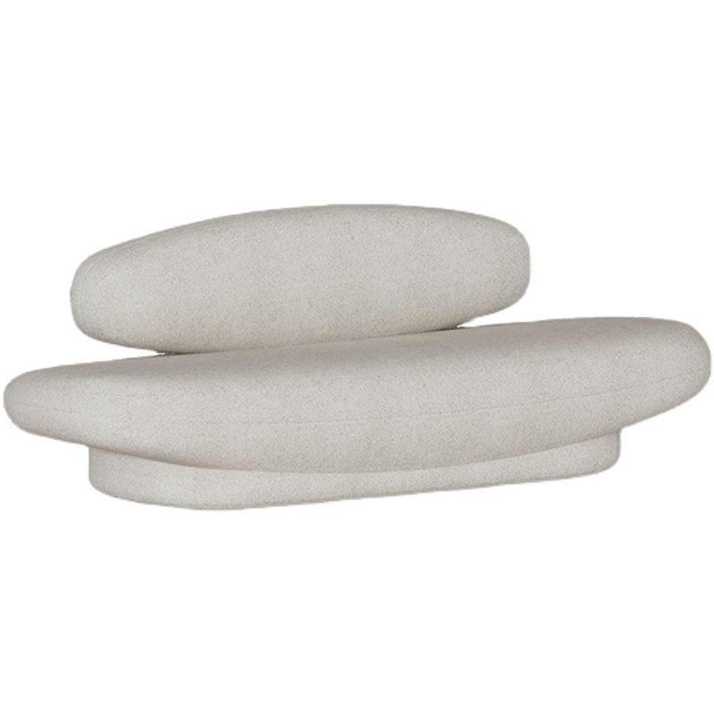 Scandinave Settee tissu coussins blancs de salon sans bras standard