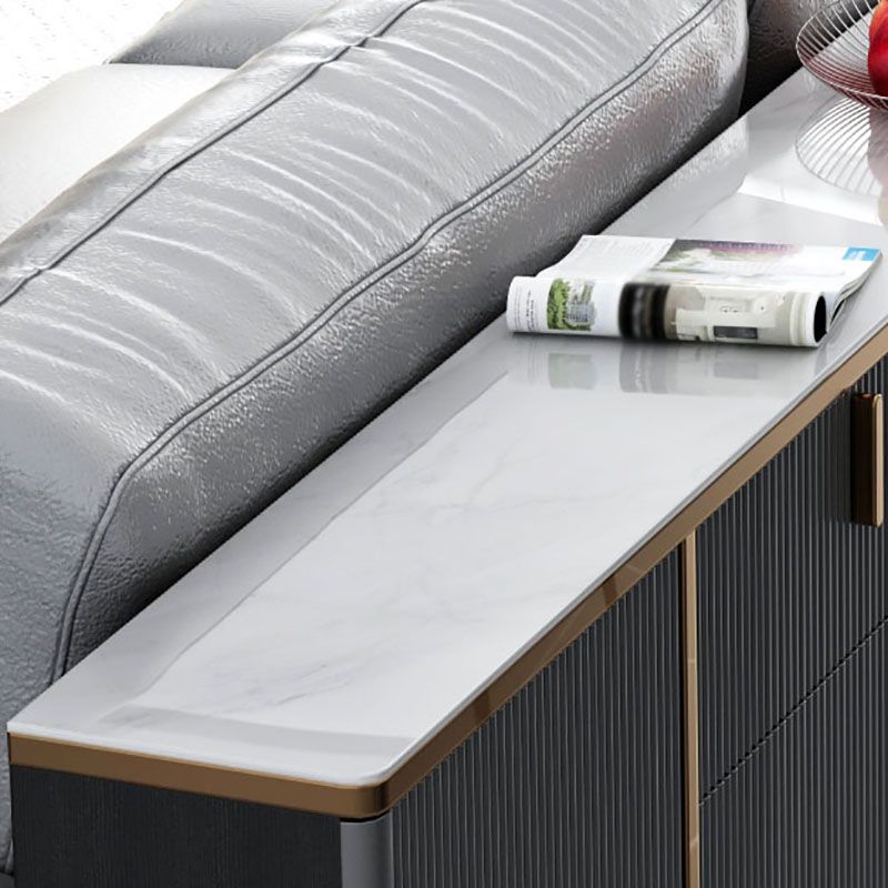 Armoire à buffet de salon en pierre armoire à serveur buffet moderne avec stockage et tiroir