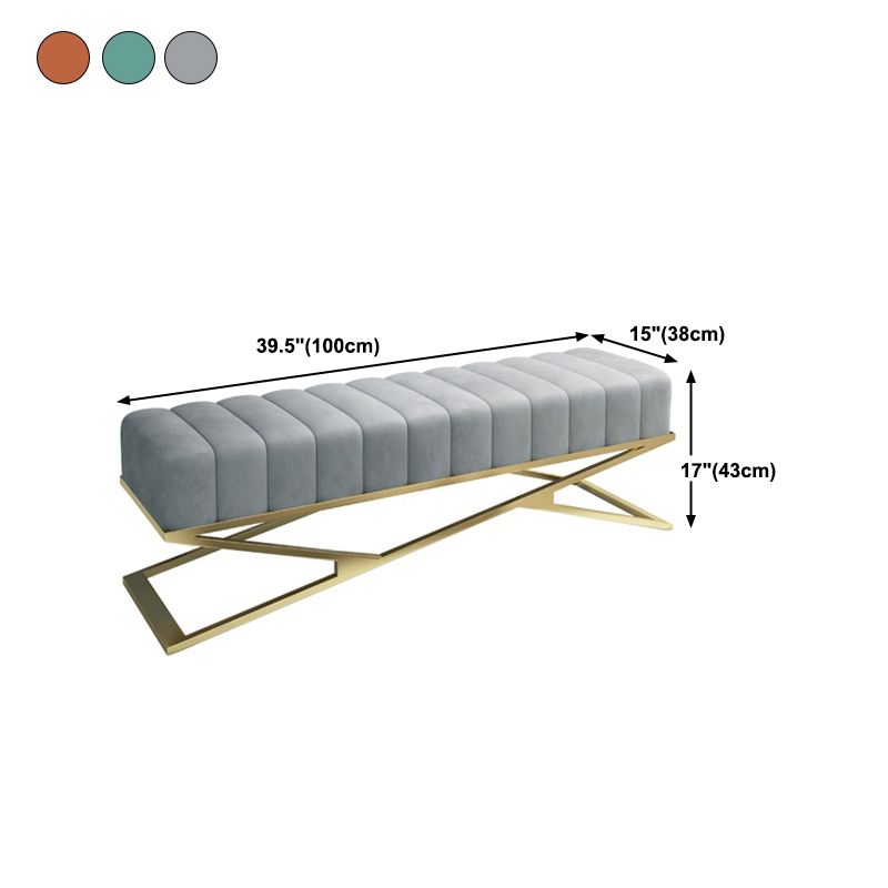 14.96 Inch H Glam Seating Bench Foam Cushioned Bench for Bedroom Clearhalo 'Benches' 'Chairs & Seating' 'furn' 'furn_benches' 'Furniture' 'Living Room Furniture' 1200x1200_5a8dcb56-b885-43d6-bc3d-339b14531ccb