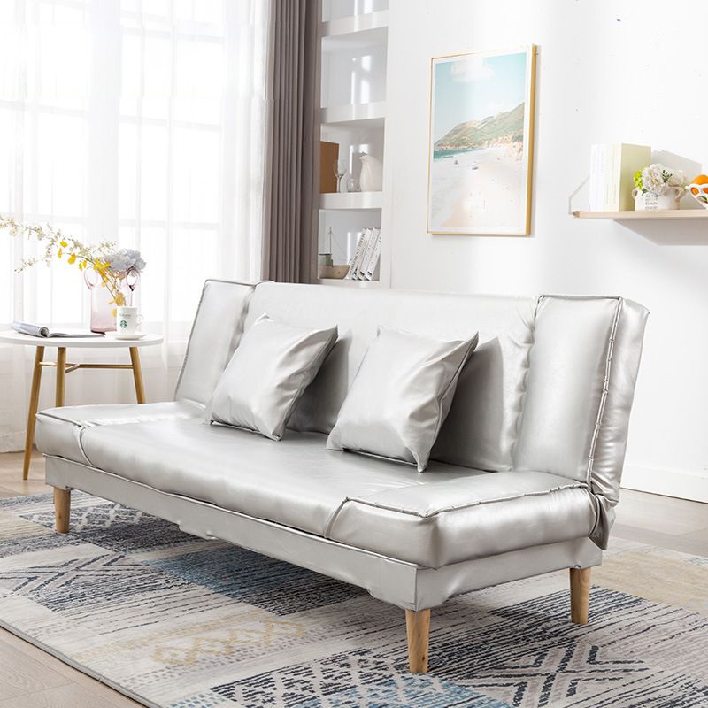 Modern Macaroon Wood 4 Legs Sofa Convertible Armless Sofe for Living Room Clearhalo 'Furniture' 'furniture_sofas' 'kitchen' 'kitchen_sofas' 'Living Room Furniture' 'Sofa' 'sofas' 1200x1200_5a909dde-8ec4-416e-bf79-83014fed0e99