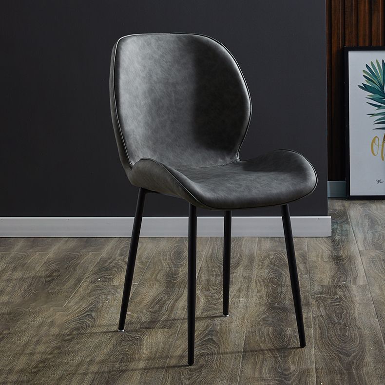 Scandinavian Coffee Shop Metal Side Chair Matte Finish Wingback Dining Chair Clearhalo ' kitchen&dining_furn' 'Dining Chairs' 'Dining Tables & Seating' 'dining_chair' 'furn' 'furn_dining_chair' 'Furniture' 'furniture_dining_chair' 'Kitchen & Dining Furniture' 'kitchen' 1200x1200_5a90b4ee-2ca6-45b0-a9b2-0521f9286ecc